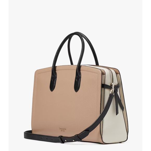 Kate Spade Knott Colorblocked Commuter Bag Kraft Paper Multi - Picture 2 of 11